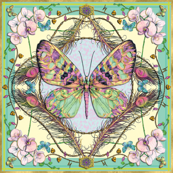 Karte "Matthew Williamson, Butterfly and Orchids"