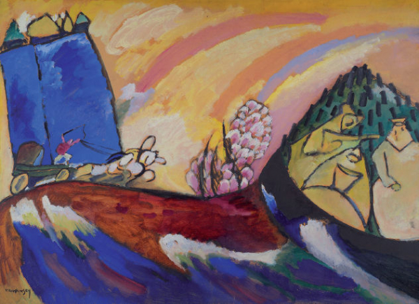Puzzleröhre "Kandinsky - Gemälde mit Troika"