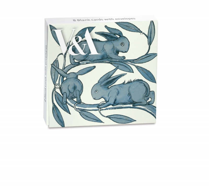 De Morgan, Rabbits Running Along a Branch - Mini-Kartenset