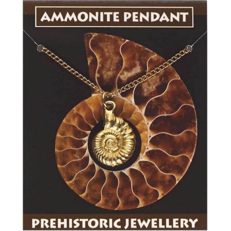 Ammonit-Anhänger, vergoldet