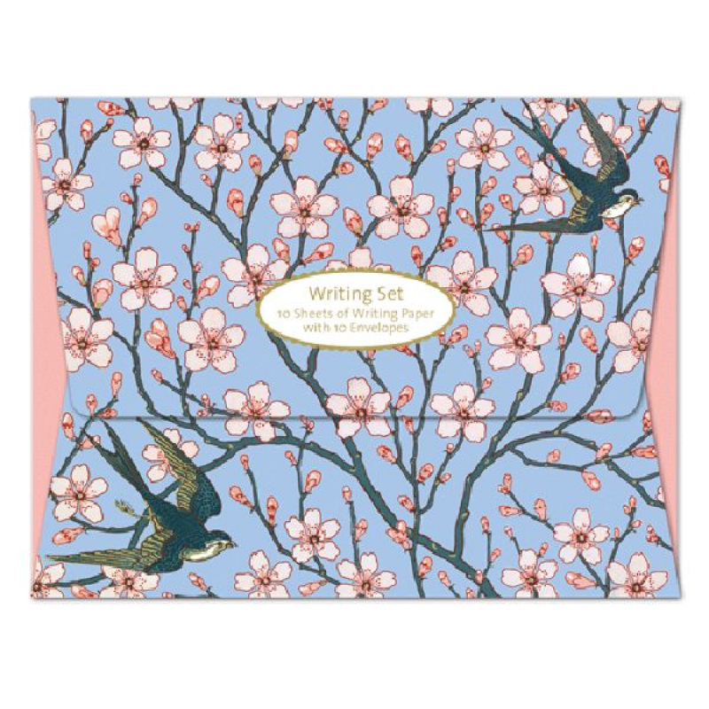 Schreibset Crane Mandelblüte
