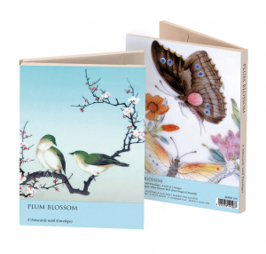 Plum Blossom and Butterfly - Kartenset
