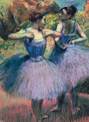 Degas, Tänzerinnen in Violett - Doppelkarte