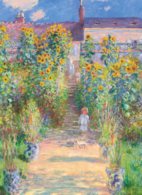 Monet, Garten des Künstlers bei Vétheuil - Doppelkarte