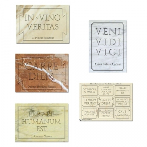 Aufkleber-Postkarten-Set "Lateinische Zitate"