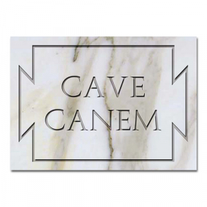 Cave canem - Aufkleber-Postkarte