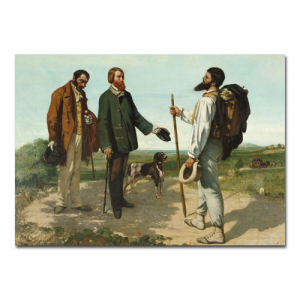 Courbet, Die Begegnung - Postkarte