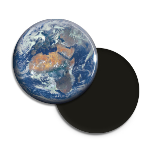 Runder Magnet mit Epoxidüberzug "Erde"