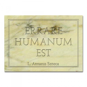 Errare humanum est - Aufkleber-Postkarte