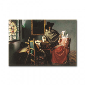 Magnet - Vermeer, Das Glas Wein