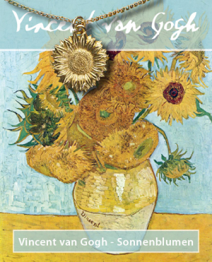 Van Gogh, Sonnenblume - Anhänger goldfarben