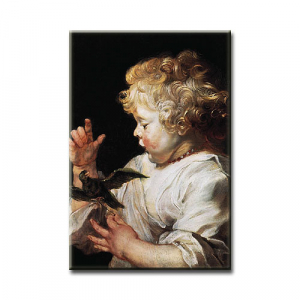 Magnet - Rubens, Kind mit Vogel
