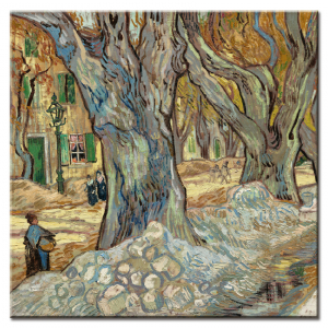 Magnet - van Gogh, Die großen Platanen (Straßenbauer bei Saint-Rémy)