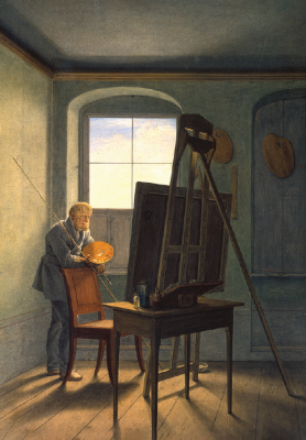 Kersting, C.D. Friedrich in seinem Atelier - Postkarte