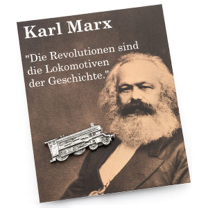 Ansteck-Pin - Karl Marx  "Lokomotive"