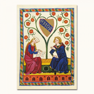 Codex Manesse, Herr Alram von Gresten - Postkarte
