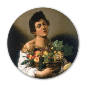 Taschenspiegel - Caravaggio, Junger Mann mit Fruchtkorb