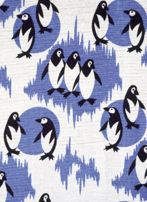 Doppelkarte "Penguin Furnishing Fabric"