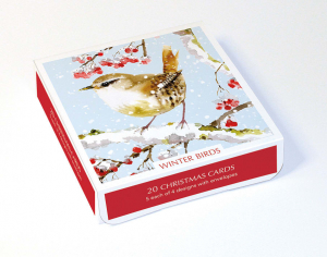 Weihnachtskarten-Set, quadratisch "Weihnachtsvögel"