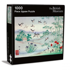 Yanagawa Shigenobu, Sparrows and Bamboo in the rain - Puzzle