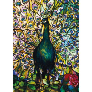 Tiffany, Peacock - Doppelkarte