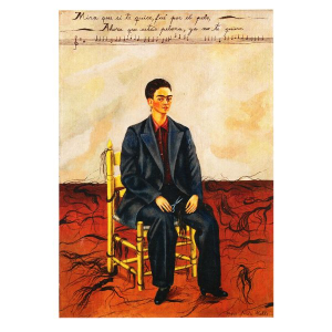 Kahlo, Selbstbildnis mit kurz geschnittenem Haar - Postkarte
