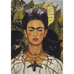 Kahlo, Selbstbildnis mit Dornenhalsband - Postkarte