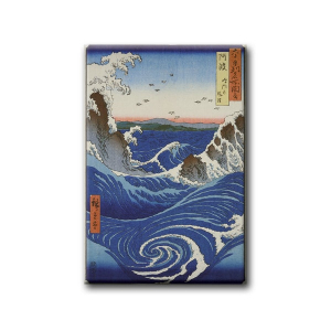 Magnet - Hiroshige, ​Der Strudel in der Wind gepeitschten See