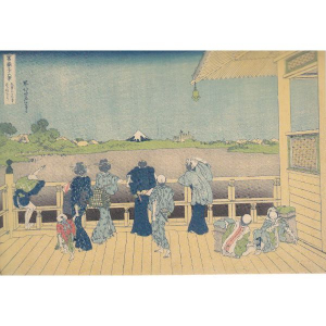 Hokusai, Gohyau Rakanji Sazaidô - Postkarte